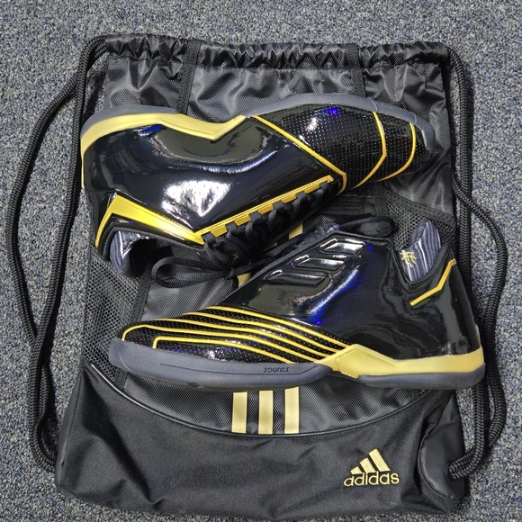 Adidas T-Mac 2 Restomod Black & Gold Shoes - Picture 1 of 4